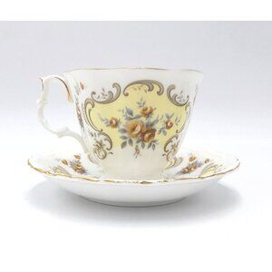 Royal Albert Tea Cup and Saucer -September Song-Fine Bone China- England-Yellow